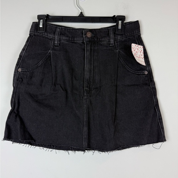 Free People Black Denim Skirt Size 28 New - Picture 1 of 8